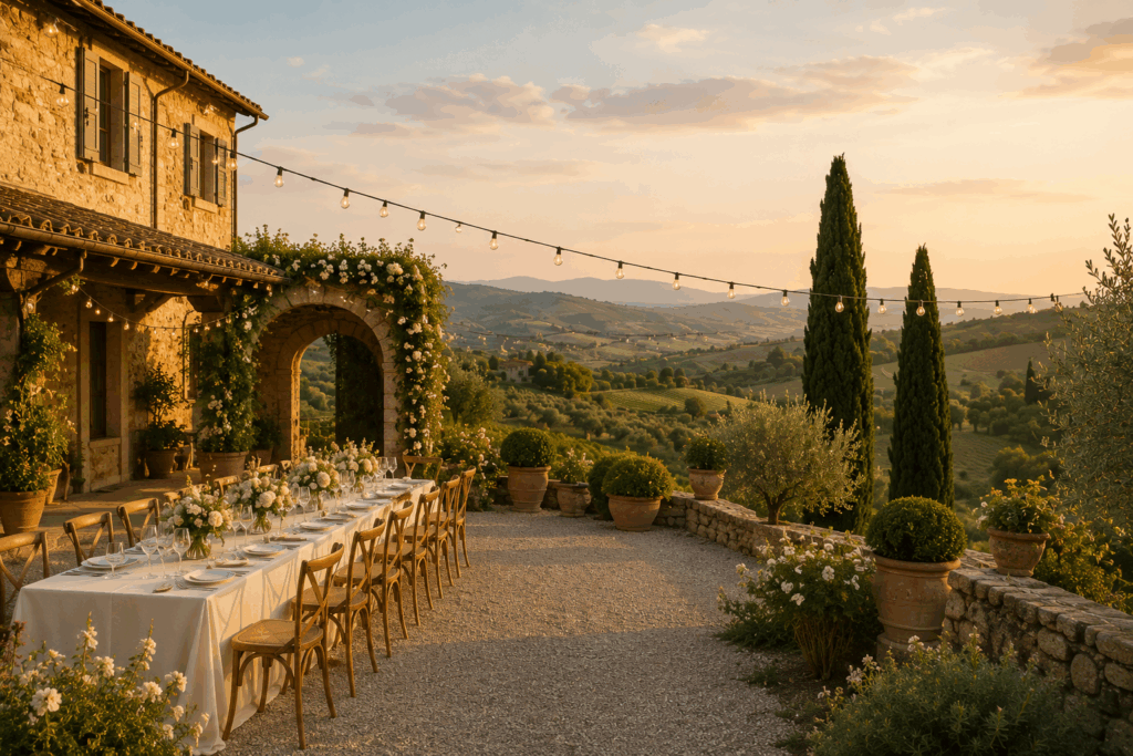 Wedding venue with accommodation in the Italian countryside